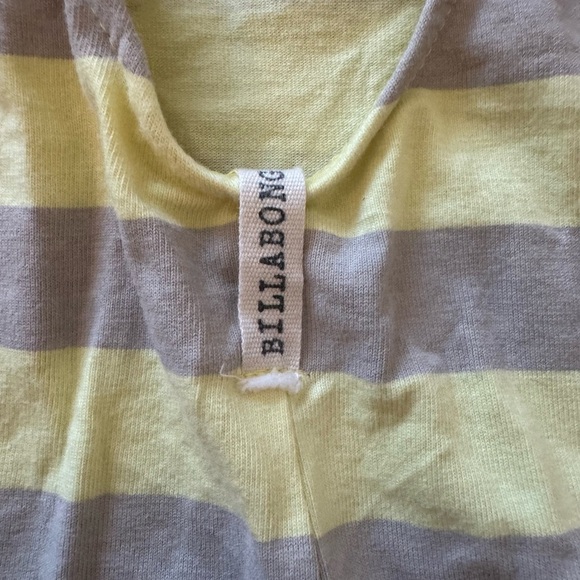 90’s Billabong Yellow and Gray Mini Pencil Striped Dress Size M - Picture 3 of 7